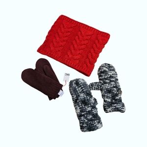 Winter Lot - Lulu / Gap / Main Character - Mitts And Scarf